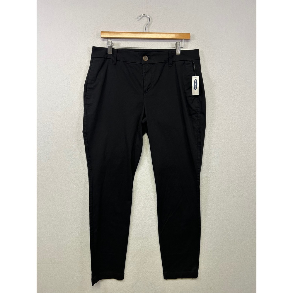 Old Navy Dark Academia Professional NWT Women‎ 12 Black Skinny Chino Pants